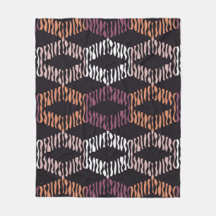 Seamless abstract geometric pattern. Strips. Mosai Fleece Blanket