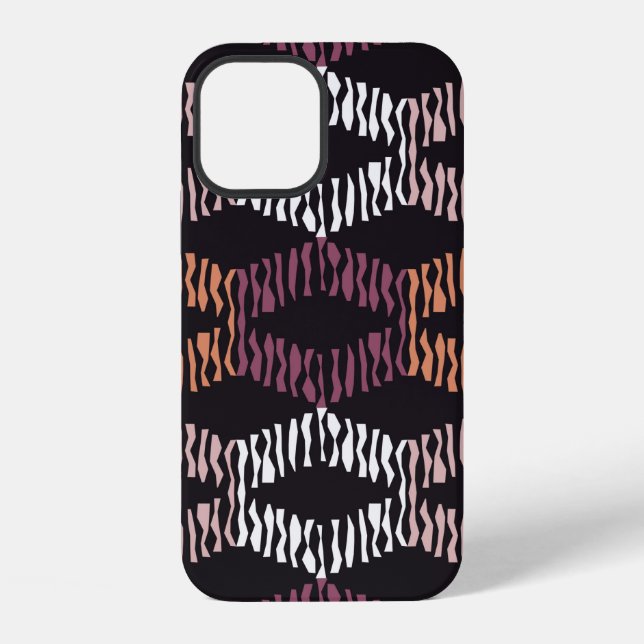 Seamless abstract geometric pattern. Strips. Mosai iPhone Case (Back)