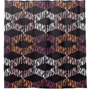 Seamless abstract geometric pattern. Strips. Mosai Shower Curtain