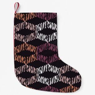 Seamless abstract geometric pattern. Strips. Mosai Small Christmas Stocking