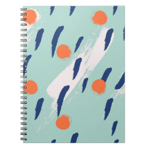 Seamless abstract hand drawn brushstroke shapes pa notebook