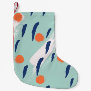 Seamless abstract hand drawn brushstroke shapes pa small christmas stocking