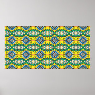 Seamless abstract hand drawn pattern. Decorative s Poster