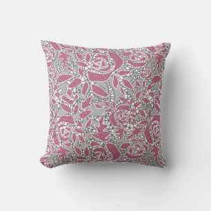 Seamless abstract lace romantic retro vintage pink cushion