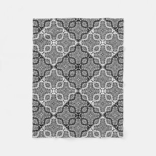 Seamless abstract lace romantic retro vintage whit fleece blanket