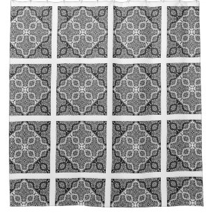 Seamless abstract lace romantic retro vintage whit shower curtain