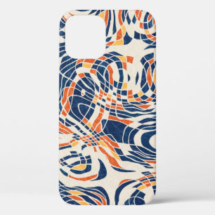 Seamless abstract line geo pattern. High quality i iPhone 12 Case