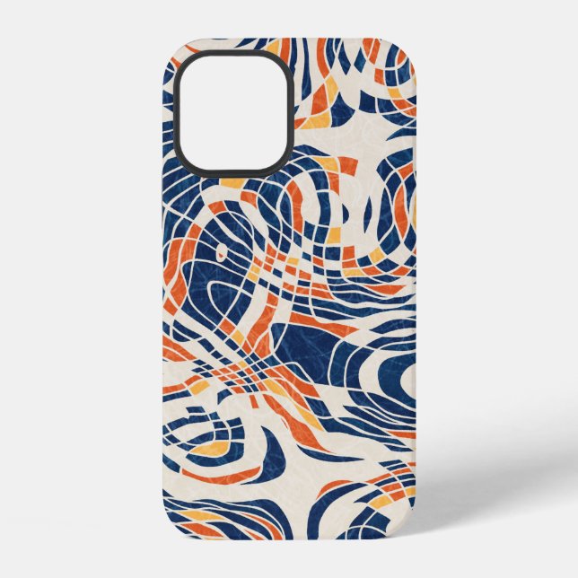 Seamless abstract line geo pattern. High quality i iPhone Case (Back)