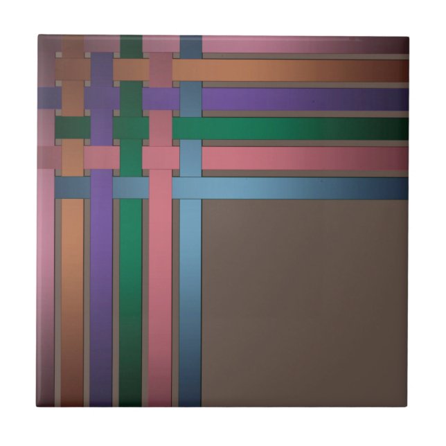 Seamless abstract lines striped silk satin ribbons tile (Front)