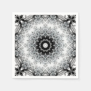 Seamless abstract mandala round circle kaleidoscop napkin