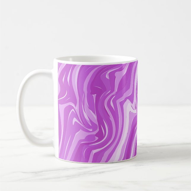 Seamless Abstract Marble Pink Pattern  Coffee Mug (Left)