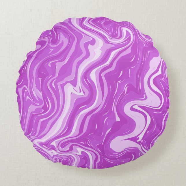 Seamless Abstract Marble Pink Pattern Throw Pillow (Front)