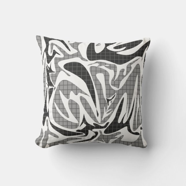 Seamless abstract memphis school modern pattern wh cushion (Front)