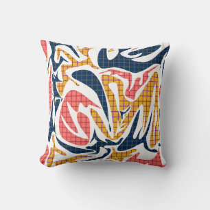 Seamless abstract memphis school modern pattern wh cushion