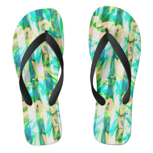 Seamless abstract modern brush stroke multicolor d flip flops