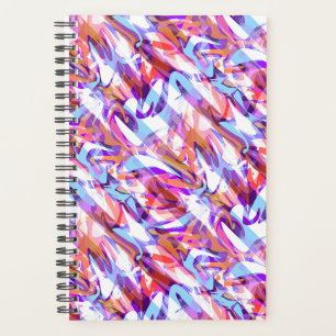 Seamless abstract modern brush stroke multicolor d planner