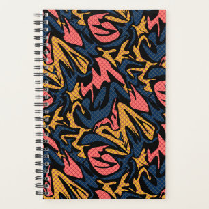Seamless abstract modern brush stroke multicolor d planner