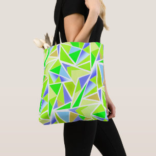 Seamless abstract modern geometrical shapes triang tote bag