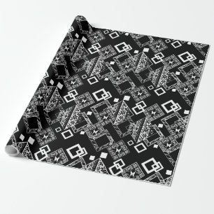 Seamless abstract modern ornamental decor pattern wrapping paper