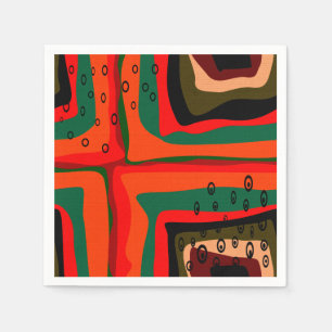 Seamless abstract modern retro colours pattern ora napkin