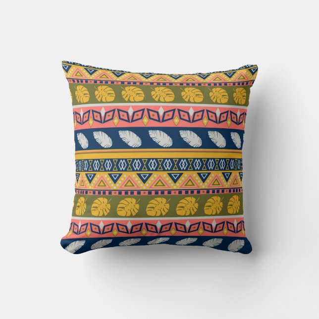 Seamless abstract ornamental african ethno traditi cushion (Front)
