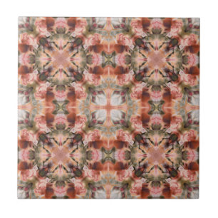 Seamless abstract ornamental brown decor kaleidosc tile