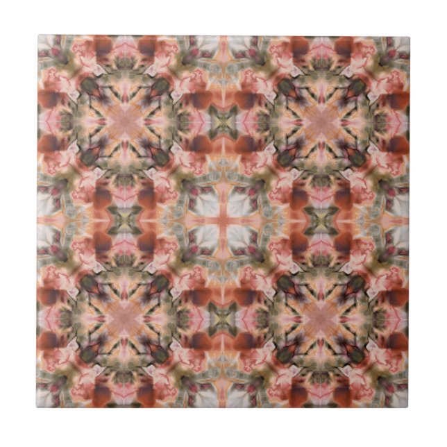 Seamless abstract ornamental brown decor kaleidosc tile (Front)