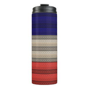 Seamless abstract ornamental decor retro vintage s thermal tumbler
