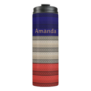 Seamless abstract ornamental decor retro vintage  thermal tumbler