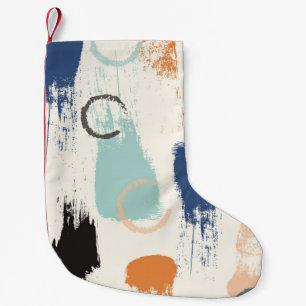 Seamless abstract pastel brush strokes pattern bac small christmas stocking
