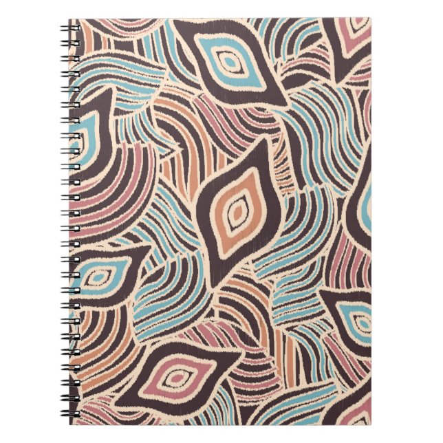 Seamless abstract pattern with the image of geomet notebook (Front)