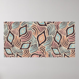 Seamless abstract pattern with the image of geomet poster
