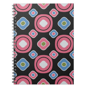 Seamless abstract pattern with the image of oval g notebook