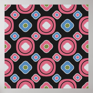 Seamless abstract pattern with the image of oval g poster