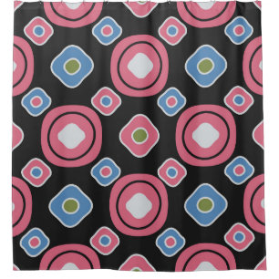 Seamless abstract pattern with the image of oval g shower curtain