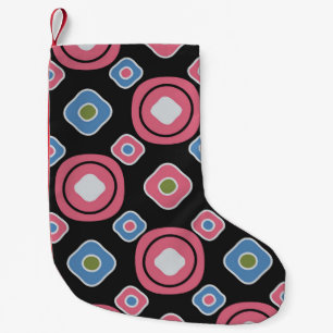 Seamless abstract pattern with the image of oval g small christmas stocking
