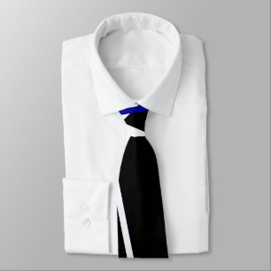 Seamless Abstract  Royal Blue and White Lines Tie