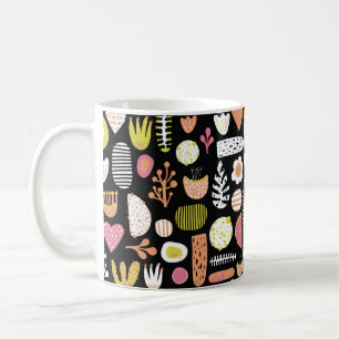 Seamless abstract shapes colorful vintage kids pat coffee mug
