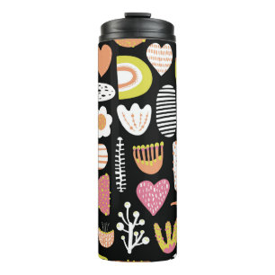 Seamless abstract shapes colourful vintage kids pa thermal tumbler