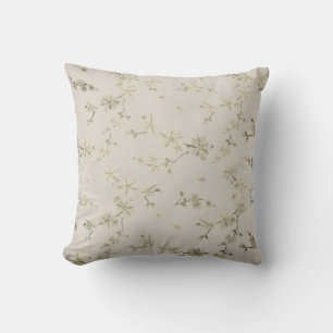 Seamless abstract small retro vintage beige flower cushion