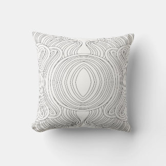 Seamless abstract symmetrical linear pattern cushion