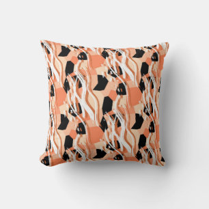 Seamless abstract trendy pattern with peach cushion