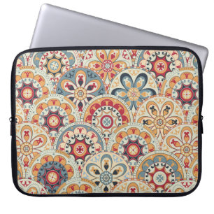 Seamless abstract wallpaper with circles trendy co laptop sleeve