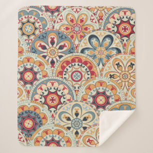 Seamless abstract wallpaper with circles trendy co sherpa blanket