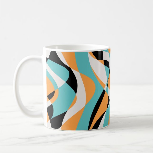 Seamless abstract waves pattern. Gorgeous seamless Coffee Mug (Left)