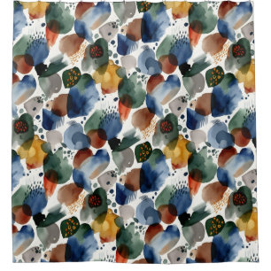 seamless abstrat circles shower curtain