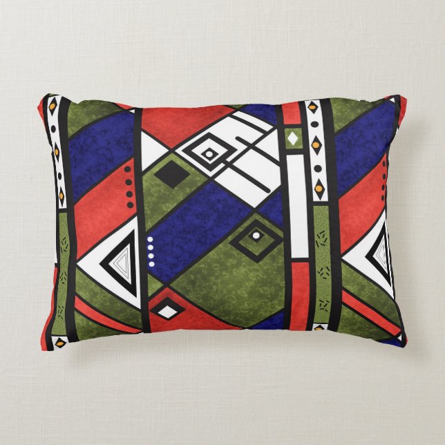 Seamless african ethno traditional texture pattern decorative cushion (Front)