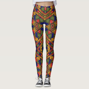 Seamless african ethno traditional texture pattern leggings