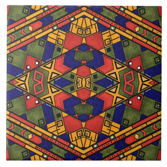 Seamless african ethno traditional texture pattern tile (Front)