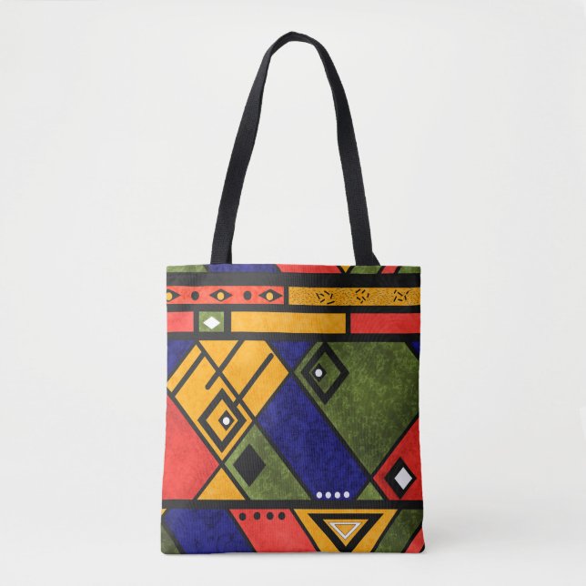 Seamless african ethno traditional texture pattern tote bag (Front)